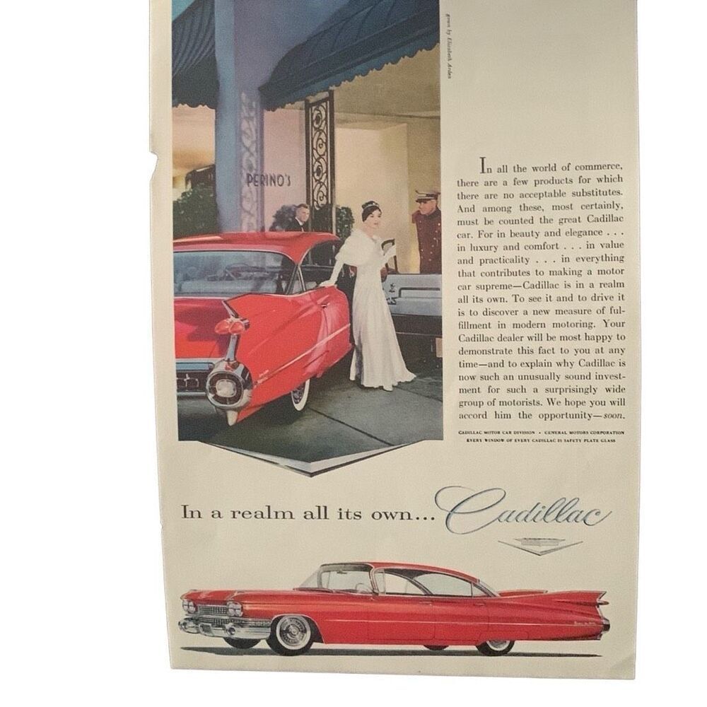 Vintage 1959 Cadillac Realm all Its Own Ad Advertisement